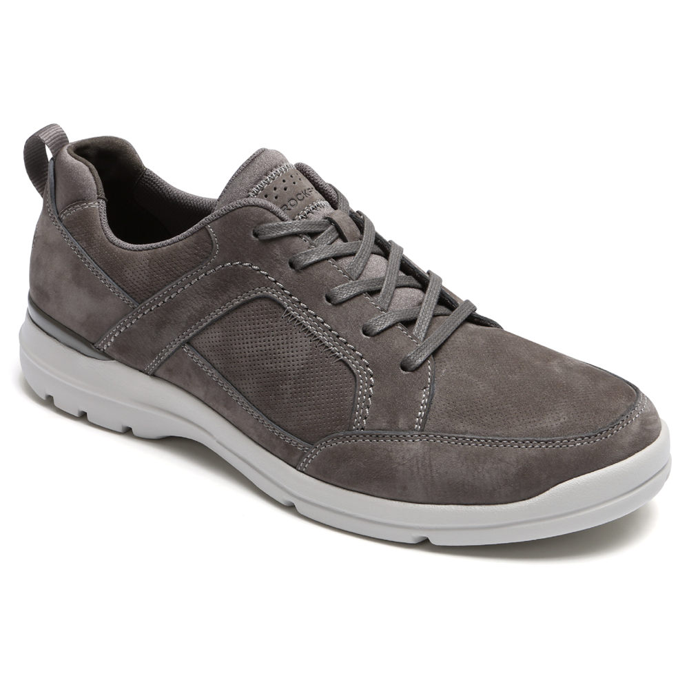 Zapatillas Rockport Hombre Mexico - City Edge Lace-Up Grises Oscuro - PTKAG7592